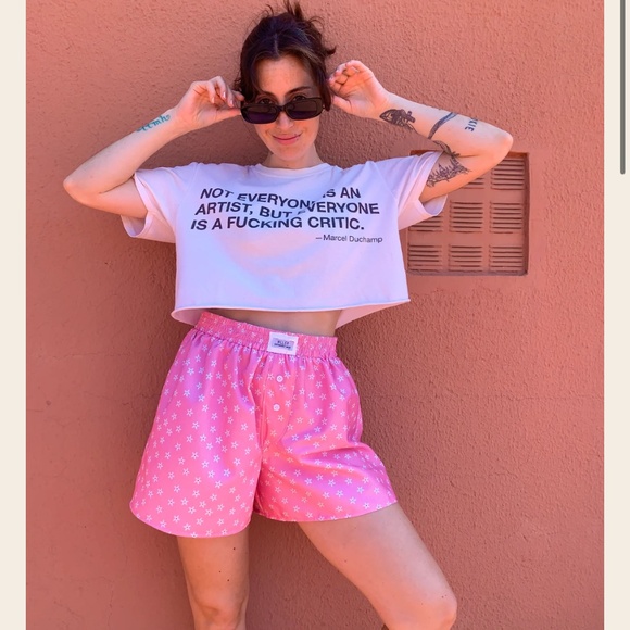 Pink daisy MILLER shorts - Picture 1 of 7